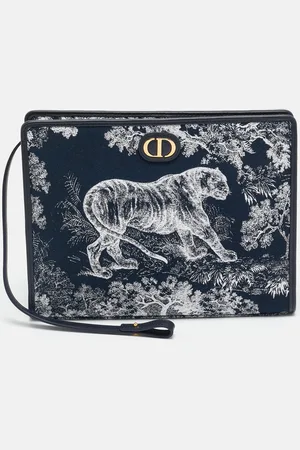 Dior Fabric and Leather 30 Montaigne Dea Pouch