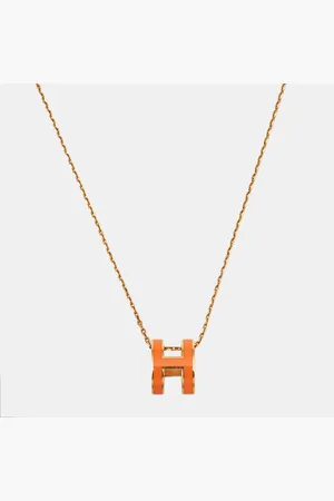 Hermès Hermès Pop H Enamel Gold Plated Necklace