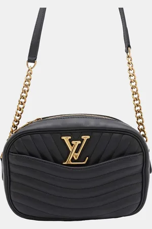 LOUIS VUITTON Noir Leather New Wave Camera Bag