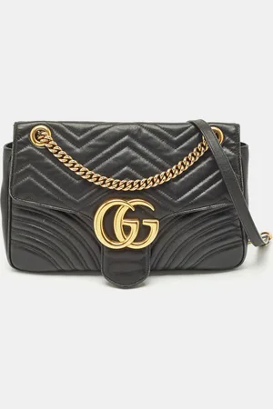 Gucci Matelasse Leather Medium GG Marmont Shoulder Bag
