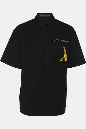 LOUIS VUITTON Cotton Pont Neuf Open Collar Short Sleeved Shirt M