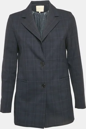 Maje Checks Gabardine Blazer S