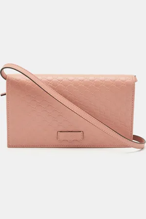 Gucci Microssima Leather Flap Wallet on Strap