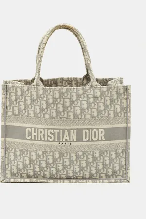 Dior Oblique Embroidered Canvas Medium Book Tote