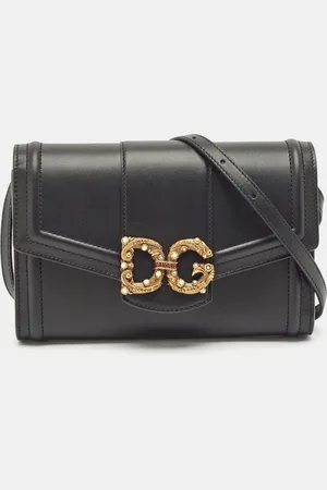 Dolce & Gabbana Leather DG Amore Clutch Bag