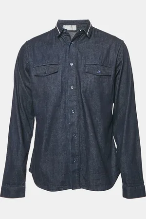 Dior Denim Long Sleeve Shirt L