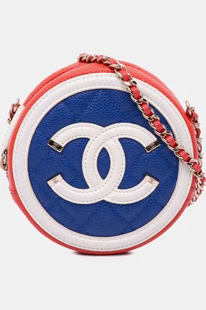 CHANEL Multicolor Caviar CC Filigree Round Crossbody