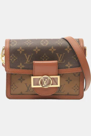LOUIS VUITTON Brown Monogram Reverse Canvas Dauphine Mini Shoulder Bag