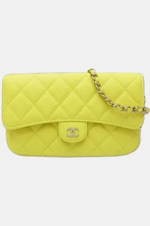 CHANEL Caviar Timeless Classic Flap Phone Case and Chain Wallet