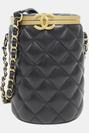 CHANEL Leather Crown Box Shoulder Bag