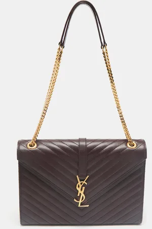 Saint Laurent Saint Laurent Matelassé Leather Large Monogram Envelope Shoulder Bag