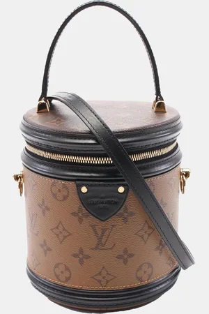 LOUIS VUITTON Black Monogram Reverse Coated Canvas Leather Cannes Handbag