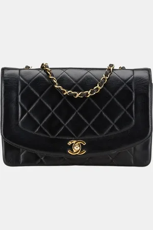 CHANEL Lambskin Diana 25 Chain Shoulder Bag