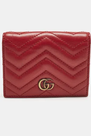 Gucci Matelassé Leather GG Marmont Card Case