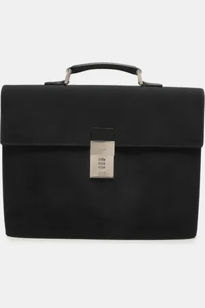 Gucci Nylon and Leather Combination Lock Briefcase
