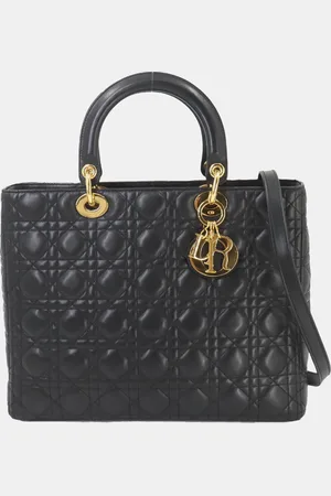 Dior Leather Lady Large Tote Bag