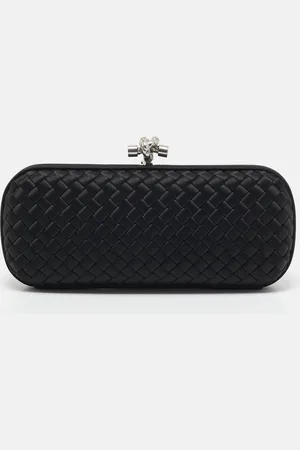 Bottega Veneta Intrecciato Satin Stretch Knot Clutch