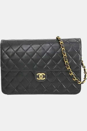 CHANEL Leather Matelasse Chain Shoulder Bag