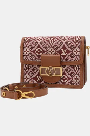 LOUIS VUITTON Bordeaux Pink Monogram Jacquard Dauphine Mini Shoulder Bag