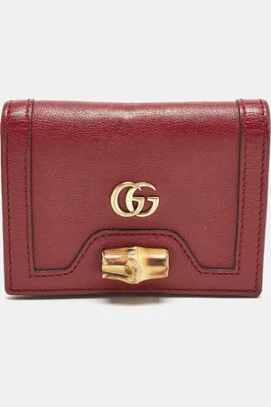 Gucci Leather Bamboo Diana Card Case