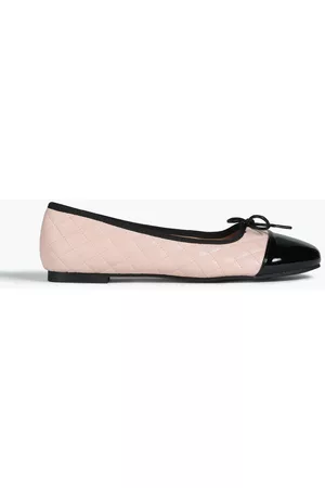French Sole Women Ballerinas - Amelie quilted two-tone leather ballet flats - Pink