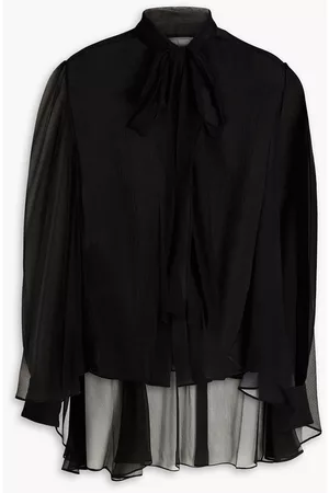 Alberta Ferretti Women Blouses - Cape-effect silk-crepon blouse
