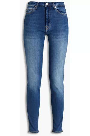 7 for all Mankind Women Skinny - HW Skinny mid-rise skinny jeans - Blue