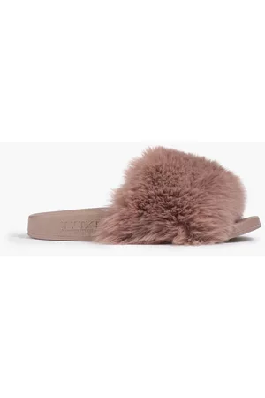 Australia Luxe Collective Women Flip Flops - Faux fur slides - Pink