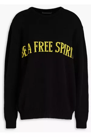 Alberta Ferretti Women Intarsia-knit cashmere and wool-blend sweater