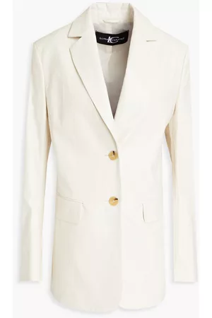 Luisa Cerano Women Blazers - Faux leather blazer - White