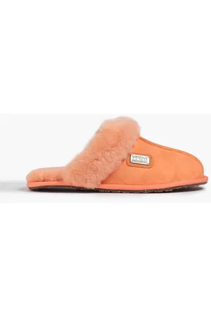 Australia Luxe Collective Women Flip Flops - Shearling slippers - Orange