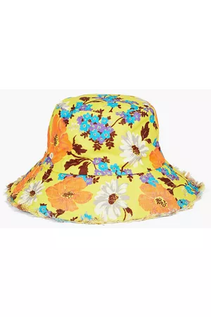 ZIMMERMANN Women Hats - Floral-print linen-canvas bucket hat