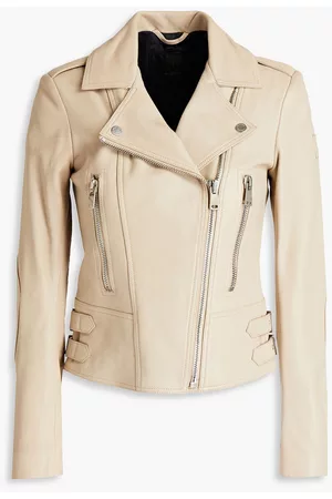 Belstaff Women Leather Jackets - Leather biker jacket - Neutral