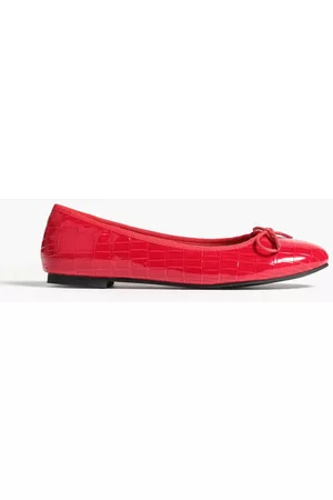 French Sole Women Ballerinas - Amelie croc-effect patent-leather ballet flats