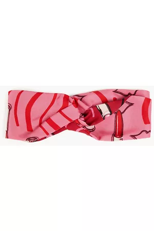 VALENTINO GARAVANI Women Headbands - Twisted printed silk-twill headband