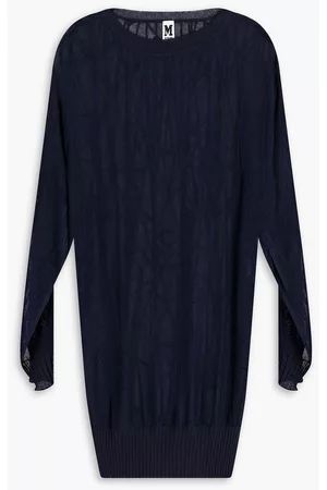 M Missoni Women Oversized crochet-knit sweater - Blue
