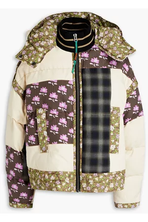 McQ Women Jackets - Patchwork-effect quilted cotton-canvas hooded jacket - White