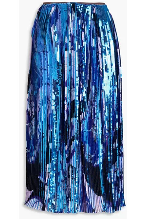 Emilio Pucci Women Printed Skirts - Sequin-embellished printed georgette midi skirt