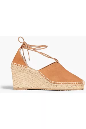 Jimmy Choo Women Casual Shoes - Dulcet 90 suede wedge espadrilles - Brown