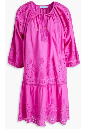 Melissa Odabash Women Beach Dresses - Ashley broderie anglaise cotton coverup - Pink