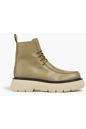 ATP Atelier Women Heeled Boots - Lomello leather platform combat boots - Green