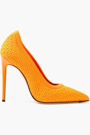 Orange high best sale heel shoes