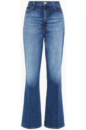 J Brand Women Bootcut & Flares - Runway faded high-rise bootcut jeans - Blue