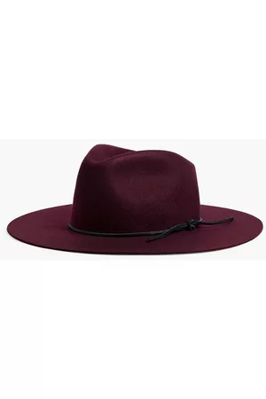 RAG&BONE Women Hats - Kacy leather-trimmed wool-felt fedora