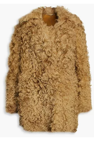 Alberta Ferretti Women Coats - Shearling coat - Neutral