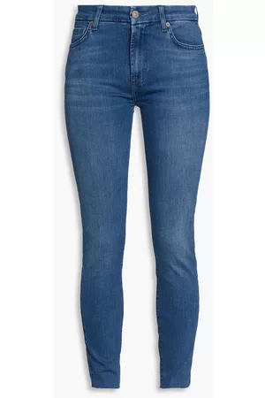 7 for all Mankind Women Skinny - Faded mid-rise skinny jeans - Blue