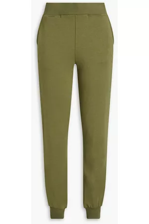 L'Agence Women Pants - Cropped French terry track pants - Green