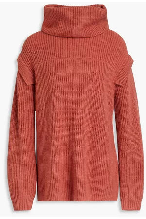 Luisa Cerano Women Turtlenecks - Ribbed wool-blend turtleneck sweater - Red