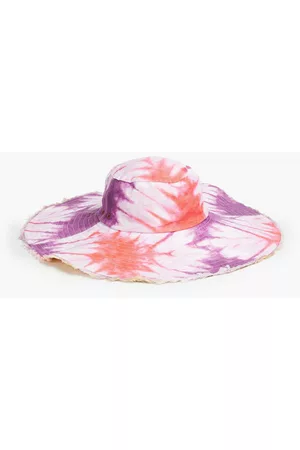ZIMMERMANN Women Hats - Tie-dyed linen-canvas sunhat - Pink