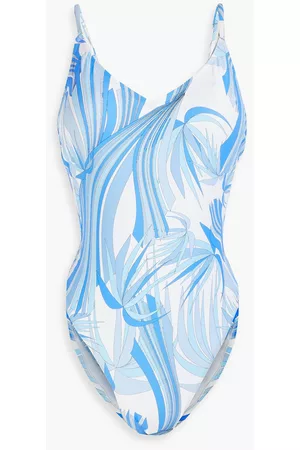 Melissa Odabash Women Swimming Costumes - Bora Bora printed swimsuit - Blue